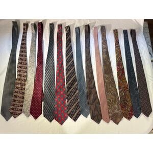 14 Mens 100% Silk Neckties Lot Paisley Geometric Striped Mixed Brands